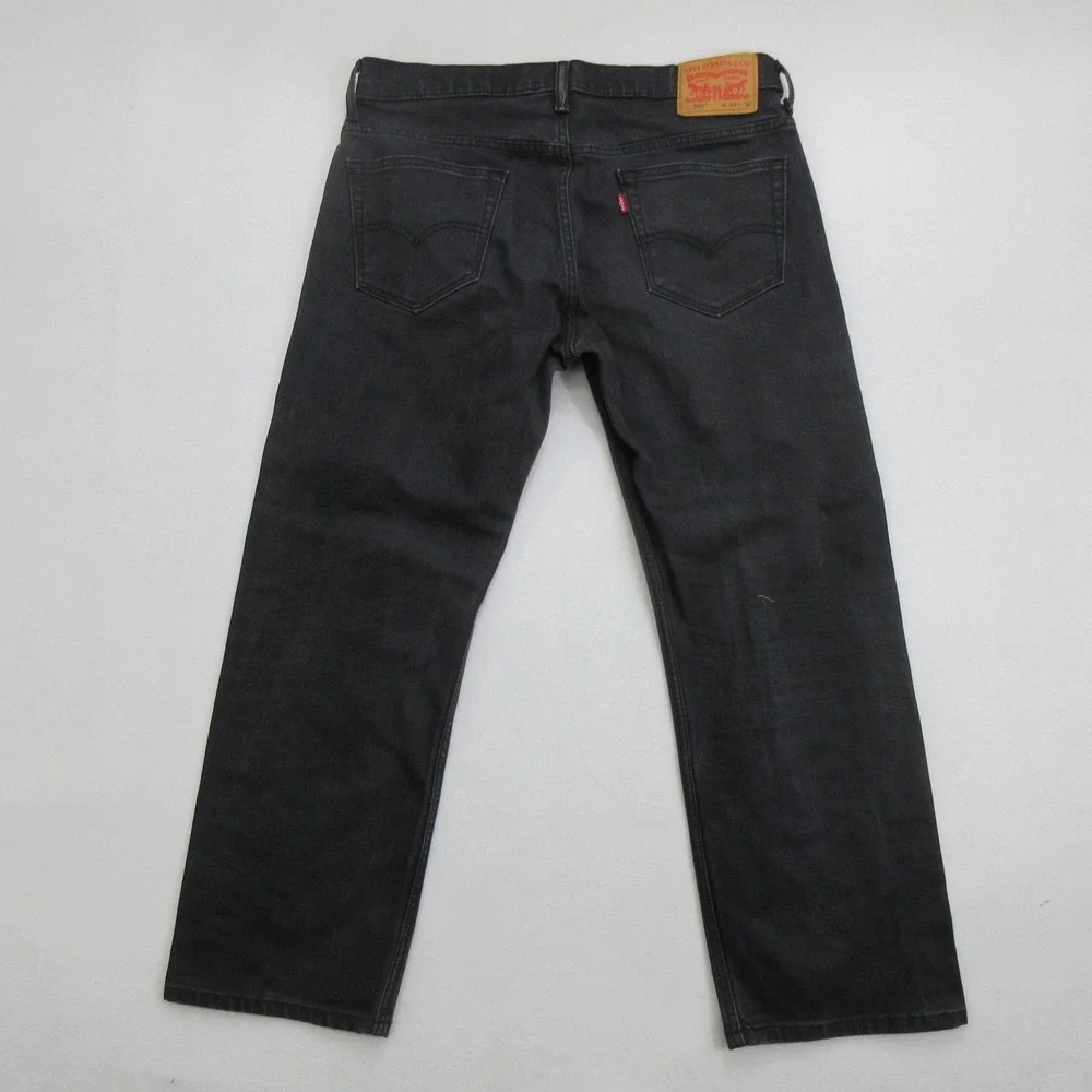 Levi's Men's Jeans 33x28 569 Loose Straight Black Denim Pants